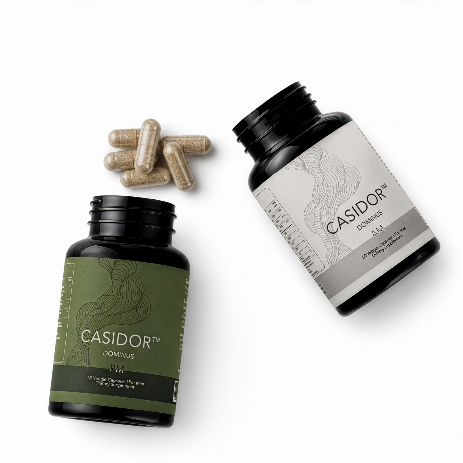 CASIDOR Dominus AM and PM bottles