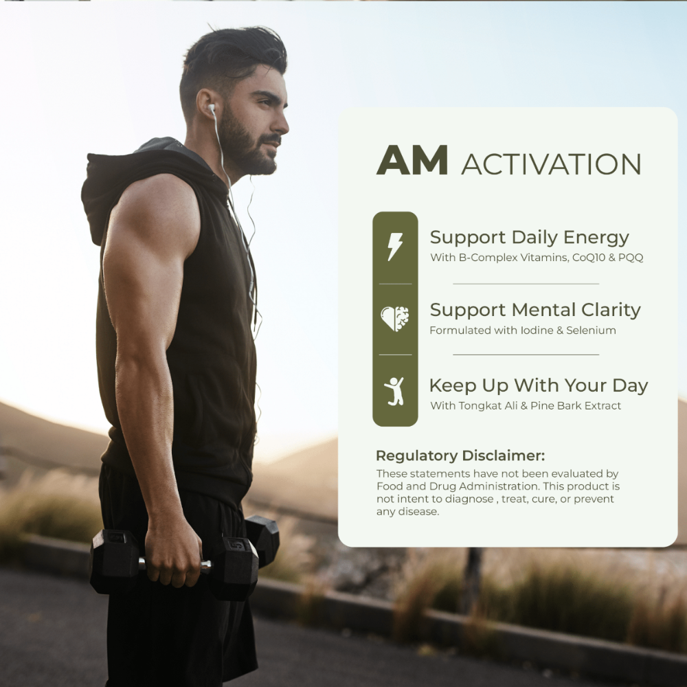 Casidor Dominus Multivitamins for Men | AM and PM Performance Formula | AM Activation | Daily Demands, Energy, Focus