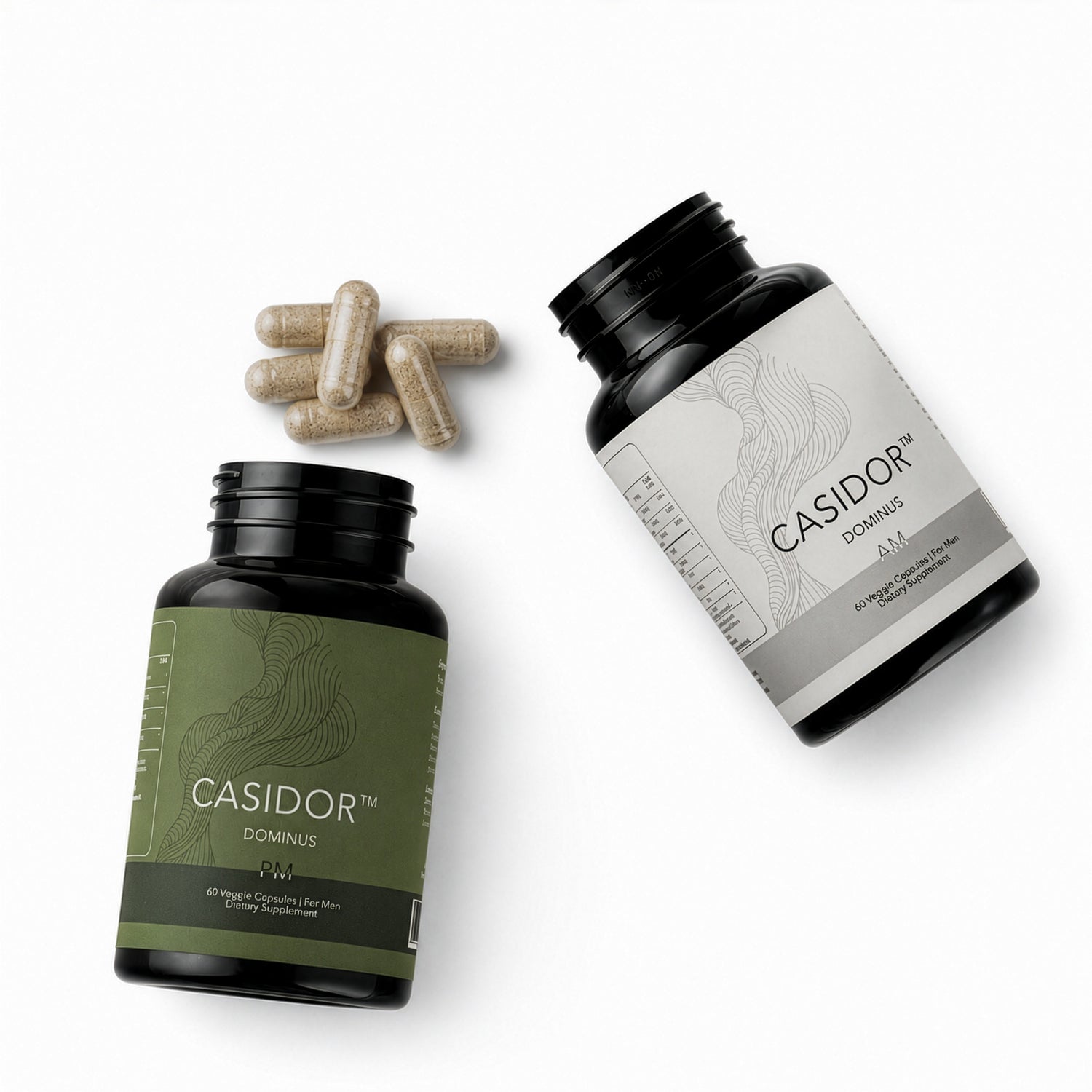CASIDOR Dominus AM and PM bottles